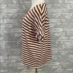 Jane and Delancey  Brown and White Striped Short Sleeve Top Photo 1