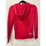 Adidas Women's Raspberry Pink Cotton Blend Logo Zip Up Hoodie XS Photo 8