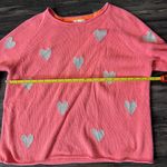 Lisa Todd Women's Coral Pink Grey Heart Pullover Sweater Size L Valentine Size L Photo 8