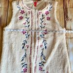 Chelsea and Violet  Women’s Ivory Faux Fur Embroidered Vest Sz M Photo 8