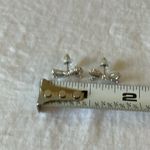 Kate Spade : “Skinny Mini” Pave Bow Stud Earrings- Silver Tone Photo 2