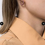 Salvatore Ferragamo NWOT Gold/pink gold-plated brass Gancini hoop earrings Photo 1