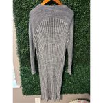 Free People Gray Slouchy Cardigan Duster Sz Small Photo 2