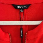 Misook NWT Exclusively Orange Red Zip Front Short Sleeve Preppy Shift Dress Photo 4