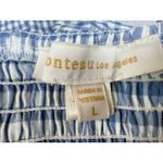 Monteau NWT Los Angeles 2 Piece Blue Gingham Cottagecore Picnic Co Ord Set Sz L Photo 3