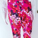 J.Crew Bright Floral Pink Slim Cropped Pants – Size 8 Photo 0