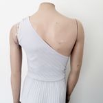 EXPRESS [] Oyster Mushroom Twist Front Pleated One-Shoulder Maxi Dress NWT Sz XL Photo 5