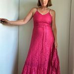 Vintage Lace Maxi Dress with Jacket Mauve Full Length Sundress Prom Size M/8 Pink Size M Photo 9