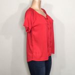 Michael Stars red peasant top. Runs like a small. New Photo 2
