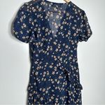 Lulus Petals and Poetry Navy Blue Floral Print Ruffled Midi Dress Size Small Photo 10