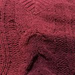 Arizona Jeans Arizona Jean Co Burgundy Red Loose Cable Knit Vneck Soft Sweater X Large Photo 12