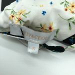 Olivaceous Womens Crop Top Halter Patchwork Floral Tie Neck Back Black White S Photo 2