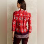 Maeve  Anthropologie Woodland Walk‎ Aztec Print  Button Down Blouse Tunic Size 0 Photo 2