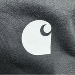 Carhartt Womens Relaxed Fit Midweight Logo Sleeve Graphic Hoodie Black - XS Photo 2