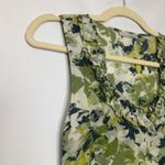 Halogen  Green Floral Sleeveless Silk Blouse Womens SP Fall Fairy Core Tank Top Photo 3