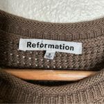 Reformation Nolan Open Knit Sweater Dress brown small Photo 9
