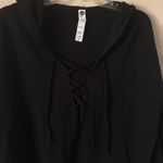 Vimmia NWT  black Lace up Front Hoodie size small Photo 3