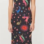 RHODE Jemima Slip Dress Neon Zodiac Black Maxi Size 4 Photo 0
