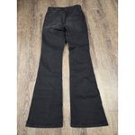 American Eagle Elastic Waist Pull on Jeans Black Flare Size 26 Small Photo 3