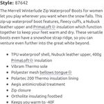 Merrell  Black Winterlude Polartec Fleece Lined Zip Up Waterproof Ankle Boot 7 Photo 8