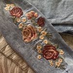 Free People  Jackie Driftwood Embroidered Jeans Photo 8