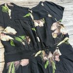 Maeve  by Anthropologie Womens Bergenia Cropped Jumpsuit 2 Black Pink Green White Photo 6