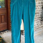 Jones Wear Comfy Teal Corduroy Pants Photo 3