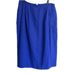 Valerie Stevens Valerie‎ Stevens Women's Royal Blue Button Blazer & Skirt 2 Piece Suit Set 12 Photo 2