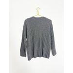 ZARA Gray Ribbed Wool Cashmere Sweater Size Small Relaxed Cozy Oversized Preppy Photo 10