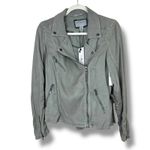 Anthropologie Marrakech NWT Ronika Moss Green Draped Moto Zip Jacket XS Photo 1