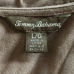 Tommy Bahama  Brown Faux Wrap Midi Dress Plunge Neckline Viscose Spandex Large‎ Photo 7