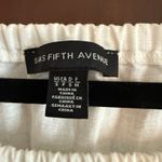 Saks 5th Avenue SAKS FIFTH AVENUE | White Linen Off Shoulder Ruffle Hem Dress | Small Photo 2