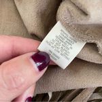 Design Lab Beige Moleskin Sueded Fabric Spaghetti Strap Fringe Slip Dress XS Tan Photo 7