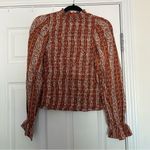 Marie Oliver Glennon Top, Sedona Stripe Rust Cinched Smock Balloon Photo 3