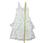 Lulus NWT  Exceptional Entrance White Sleeveless Tiered Rosette Midi Dress XL Photo 5