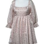 Thirty Thirty Babydoll Mini Dress Women Medium Pink Roses Flowers Photo 1