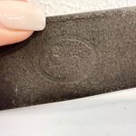 Vintage 3D Western Black Floral Embossed Leather Belt Silver Buckle 32 EUC Photo 2