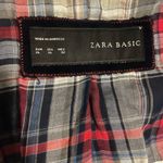 ZARA Gray Cotton Basic Lined Single Button Blazer Women’s Size XL Photo 2