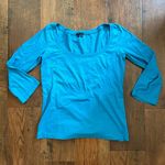 Theory  blue scoop neck top, size P Photo 0