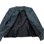 Kasper Blazer Jacket Teal Open Front Long Sleeve Career Business Blazer Size 8 Photo 9