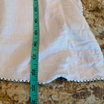 INA  Women's Top Blouse Tank Ruffle Sleeveless White Black S Small Linen Photo 5