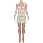 Majorelle  Sunbeams Floral Embroidered Mini Dress, White, Small Photo 9