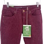 Toad & Co Womens Mid Rise Lola Slim Fit Straight Skinny Jeans Burgundy Sz 4 NWT Red Photo 1