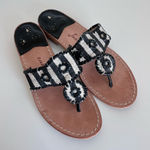 Jack Rogers  Women's Black and White Striped Sandals Photo 0