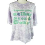 Universal Threads Universal Thread Large Boxy T-Shirt Tie-Dye Crew Neck "Respect Your Mother..." Photo 0