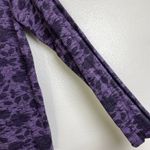 Athleta Momentum Long Sleeve Top Womenx XL Purple Zip Floral Run Jog Gym Workout Photo 5