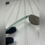 Marietta Womenโs Silver Aviator Sunglasses with Blue Mirrored Lenses & Mint Arms Photo 3