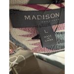 NWT Madison Tropical Print Wrap/Tie Shirt, Large Green Photo 7