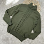 Rossignol Women’s 100% Virgin Wool Turtleneck Knit Sweater in Dark Kaki Green M Size M Photo 0