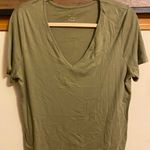 A New Day Army Green V Neck T-Shirt Photo 2